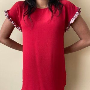 NWT Bling and Red Michael Kors Top/Blouse